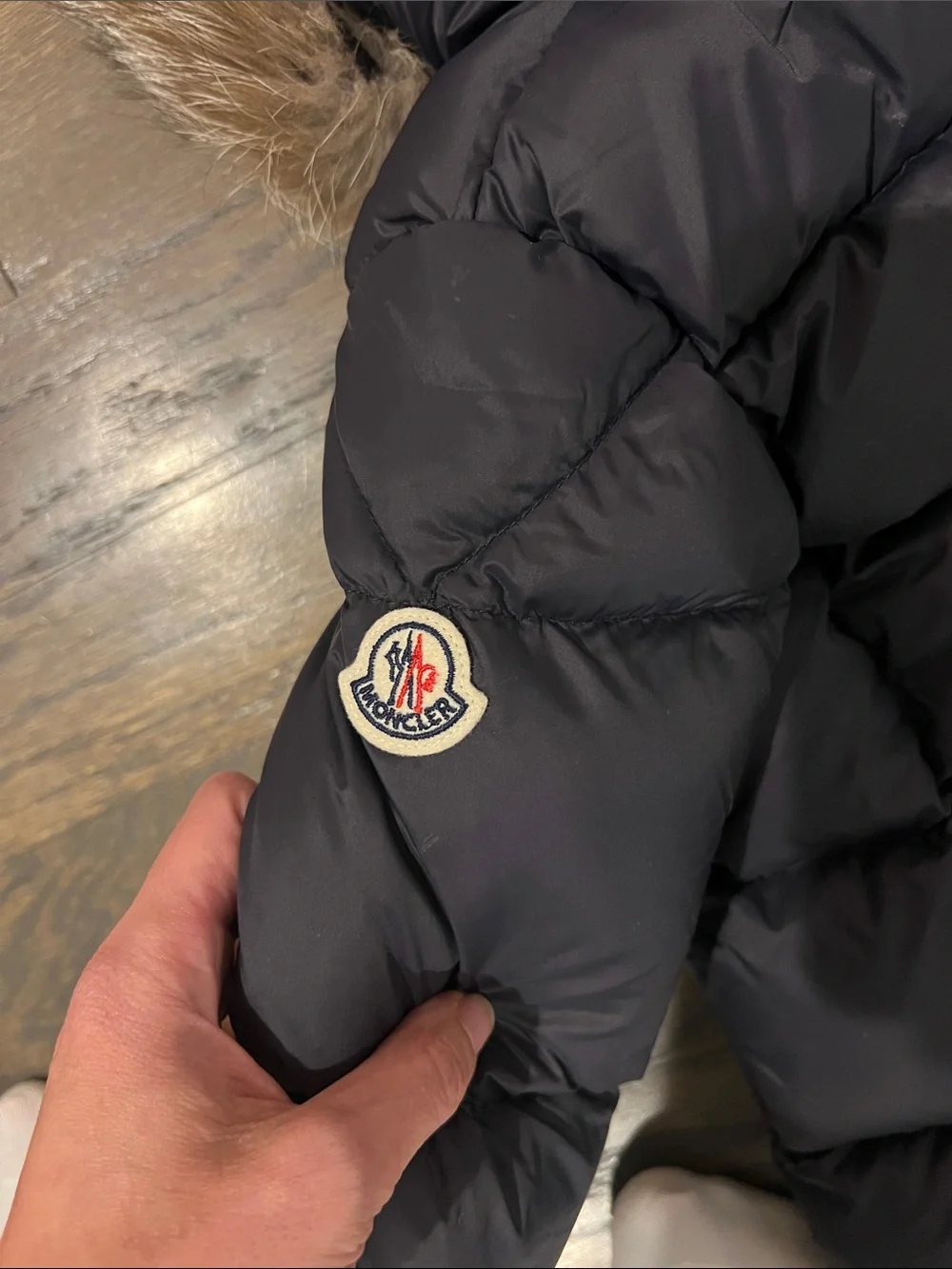 Moncler Kids Luxury Down Snowsuit / Ski Suit – Dark Navy – Size 18-24M